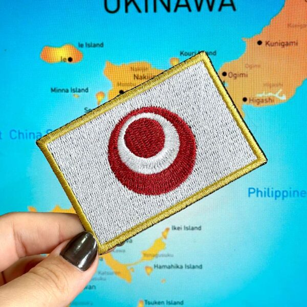 BE0414-001 Bandeira Okinawa Patch Bordado 7,5x5,0cm - Imagem 2