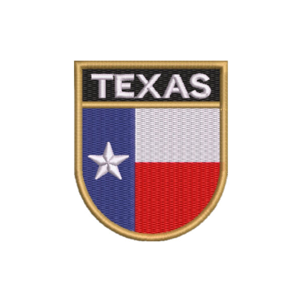 BE0415E-001 Bandeira Texas EUA Patch Bordado 6,8x8,0cm - Imagem 7