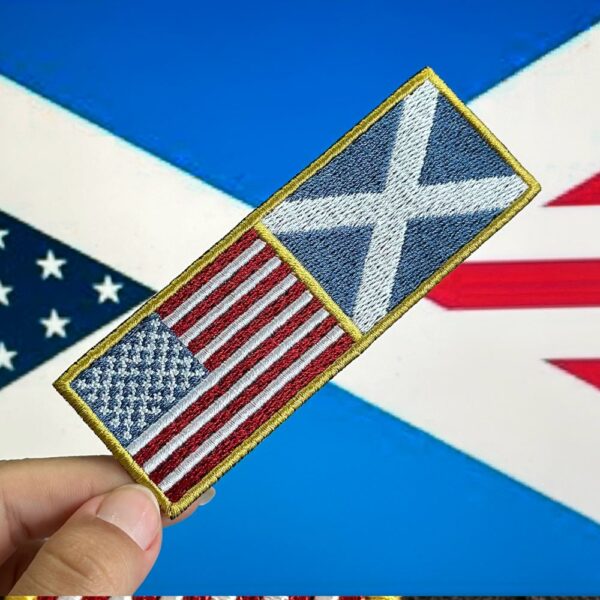 BP0055-0004-011 Bandeira USA Escócia Patch Bordado 11x3,8cm - Imagem 3
