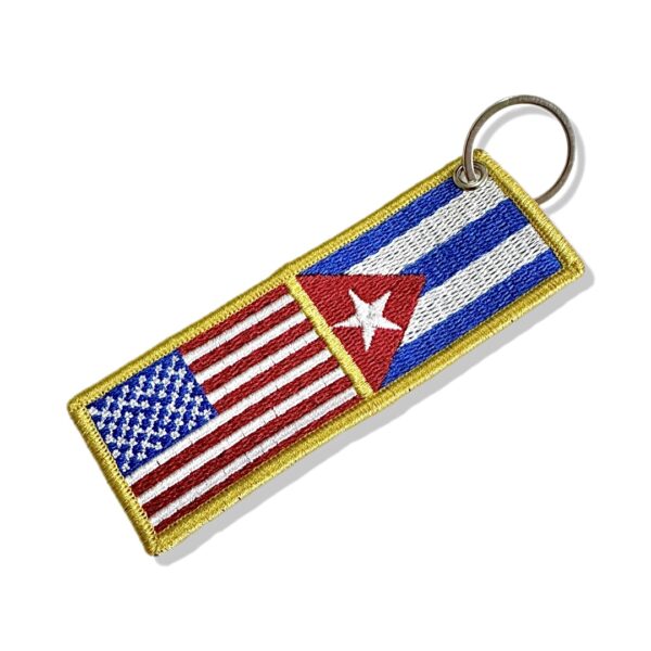 BP0055-0010-01 Bandeira EUA Cuba Patch Bordado 11x3,8cm - Imagem 5