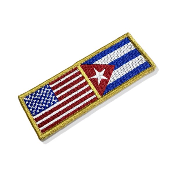 BP0055-0010-01 Bandeira EUA Cuba Patch Bordado 11x3,8cm - Imagem 3