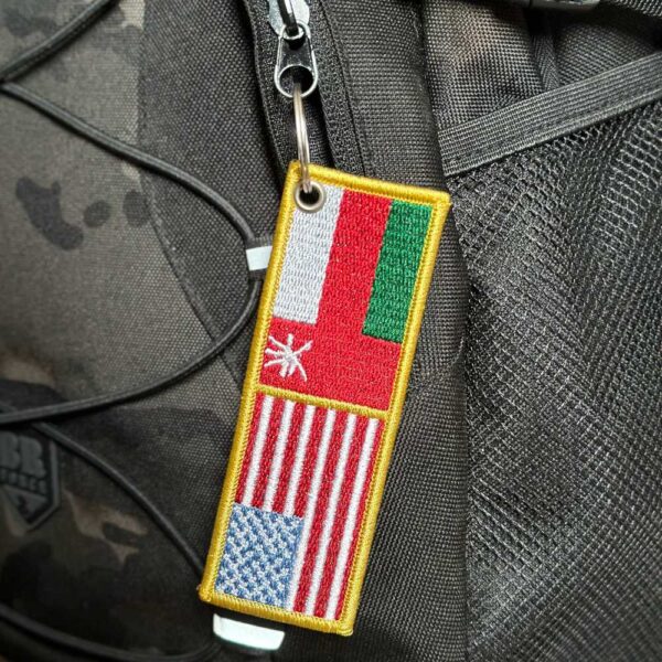 BP0055-0219-011 Bandeira USA Omã Patch Bordado 11x3,8cm - Imagem 6
