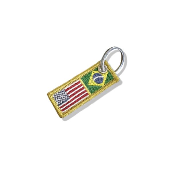 BP0055-0403-041 USA Brasil Patch Bordado 5,5x2,5cm - Imagem 5