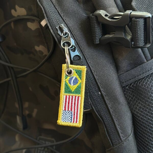 BP0055-0403-041 USA Brasil Patch Bordado 5,5x2,5cm - Imagem 6