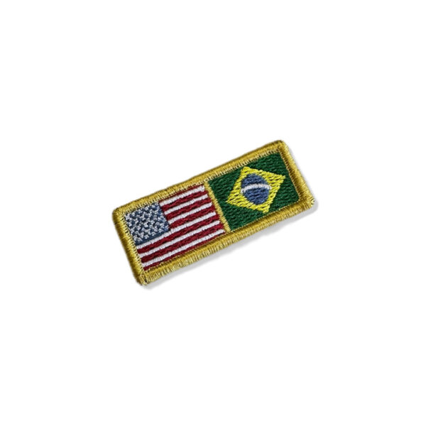 BP0055-0403-041 USA Brasil Patch Bordado 5,5x2,5cm - Imagem 3