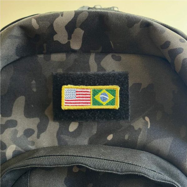 BP0055-0403-041 USA Brasil Patch Bordado 5,5x2,5cm - Imagem 4