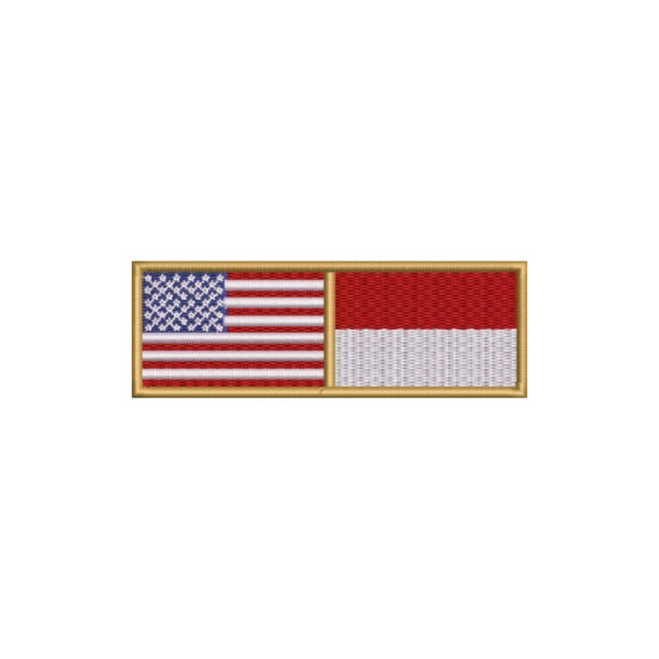 BP0055-0419-011 EUA Indonésia Patch Bordado 11x3,8cm - Imagem 7