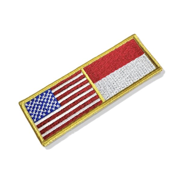 BP0055-0419-011 EUA Indonésia Patch Bordado 11x3,8cm - Imagem 3