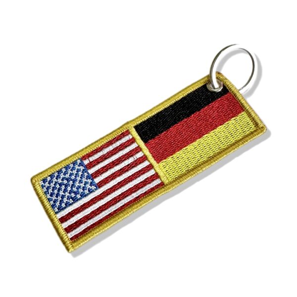 BP0055-0081-011 Bandeira USA Alemanha Patch Bordado 11x3,8cm - Imagem 5
