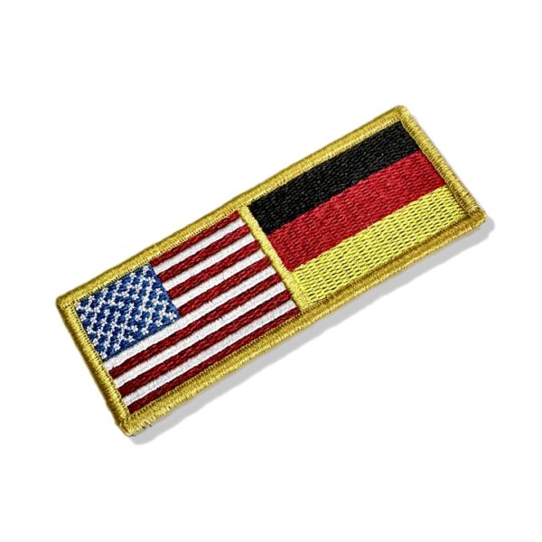 BP0055-0081-011 Bandeira USA Alemanha Patch Bordado 11x3,8cm - Imagem 3