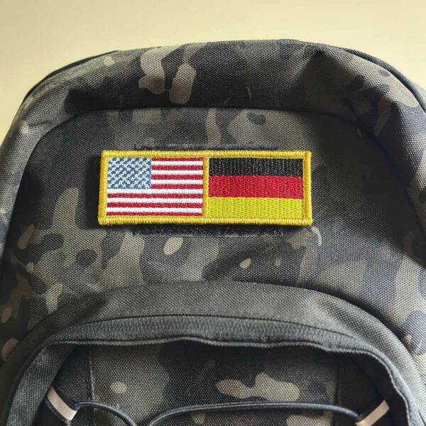 BP0055-0081-011 Bandeira USA Alemanha Patch Bordado 11x3,8cm - Imagem 4