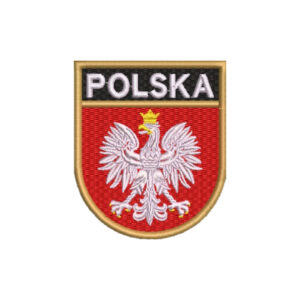BP0217E-001 Bandeira Polônia Patch Bordado 6,8×8,0cm
