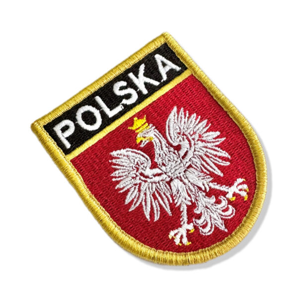 BP0217E-001 Bandeira Polônia Patch Bordado 6,8x8,0cm - Imagem 3