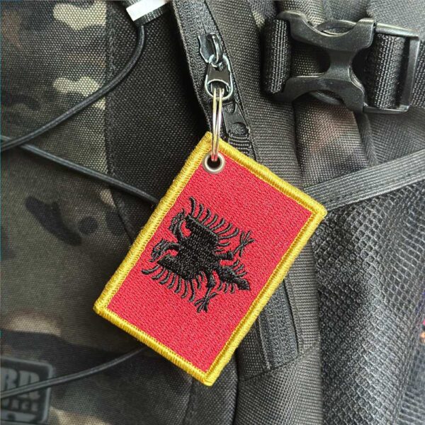 BP0221-001 Bandeira Albânia Patch Bordado 7,5x5,0 - Imagem 6