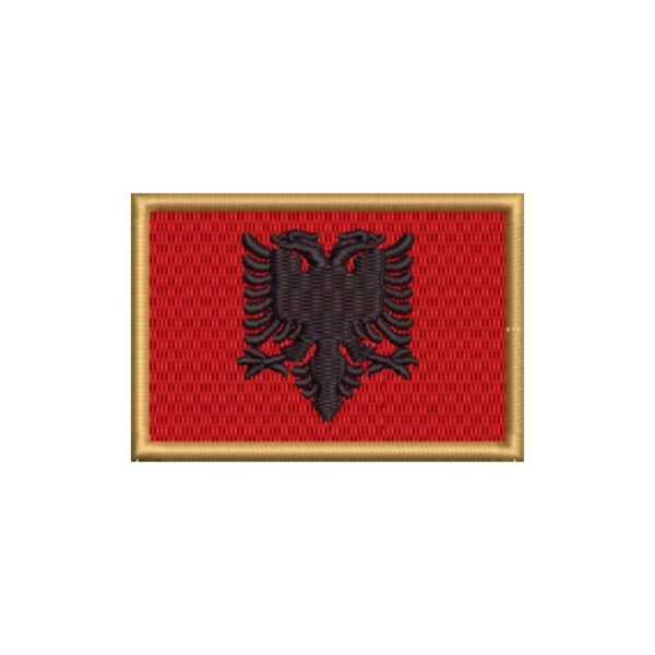 BP0221-001 Bandeira Albânia Patch Bordado 7,5x5,0 - Imagem 7