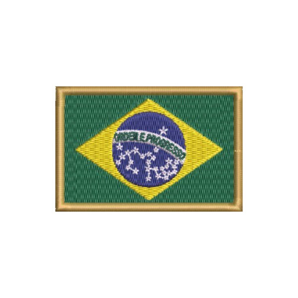 BP0403-021 Bandeira Brasil Patch Bordado 10,2x6,8cm - Imagem 7