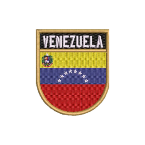 BP0046E-011 Bandeira Venezuela Patch Bordado 5,7x6,8cm - Imagem 7