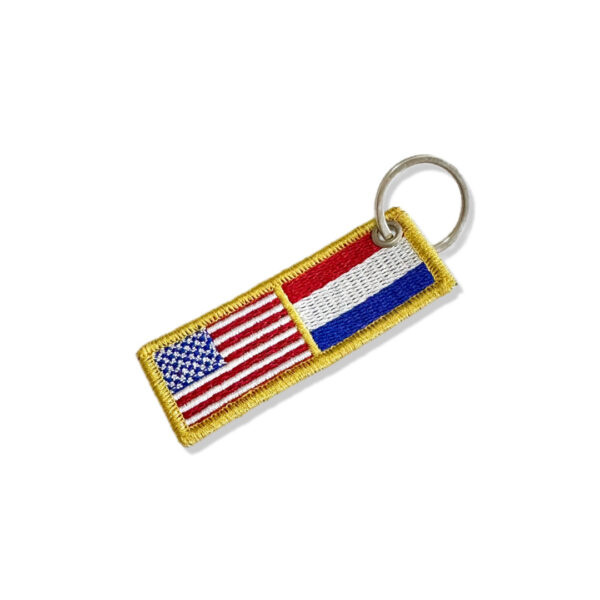 BP0055-0033-031 Bandeira USA Países Baixos Bordado 7,4x2,5cm - Imagem 7