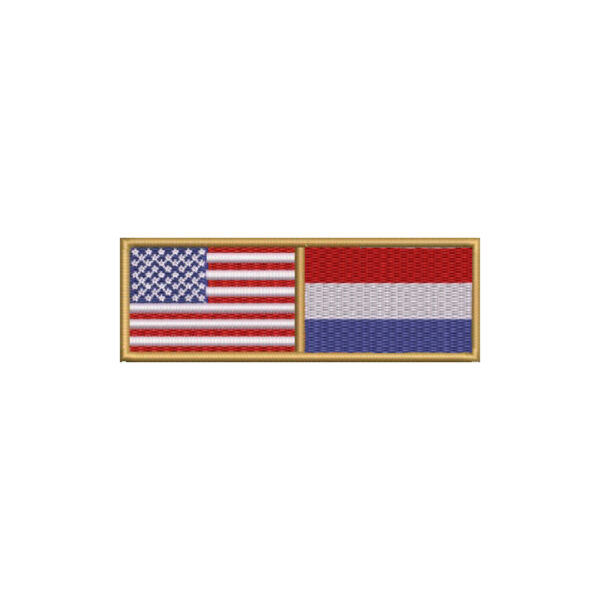 BP0055-0033-031 Bandeira USA Países Baixos Bordado 7,4x2,5cm - Imagem 6