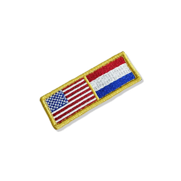 BP0055-0033-031 Bandeira USA Países Baixos Bordado 7,4x2,5cm - Imagem 5