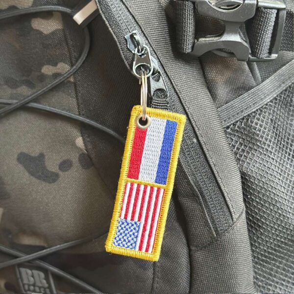 BP0055-0033-031 Bandeira USA Países Baixos Bordado 7,4x2,5cm - Imagem 4
