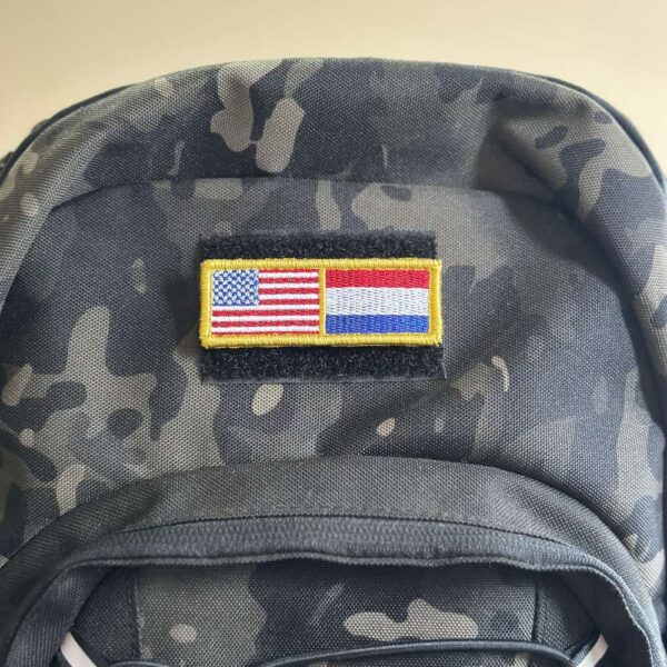 BP0055-0033-031 Bandeira USA Países Baixos Bordado 7,4x2,5cm - Imagem 3