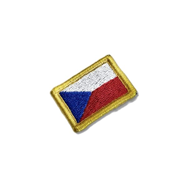 BP0085-031 Bandeira Republica Tcheca Patch Bordado 3,8x2,5cm - Imagem 3