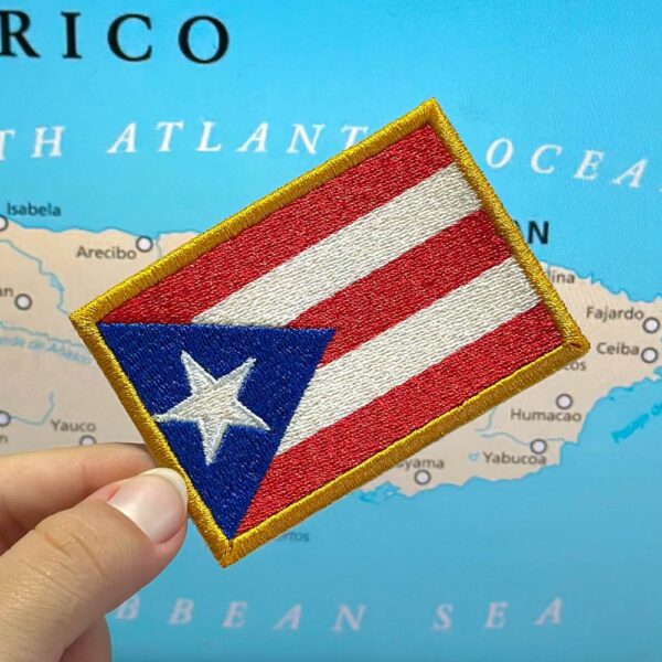 BP0101-001 Porto Rico Patch Bordado 7,5x5,0cm - Imagem 2