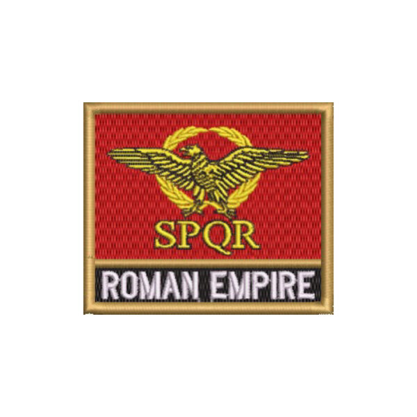 BP0234N-001 Bandeira Império Romano Patch Bordado 7,5x6,3cm - Imagem 7