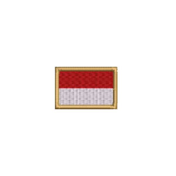 BP0419-031 Bandeira Indonésia Patch Bordado 3,8x2,5cm - Imagem 7