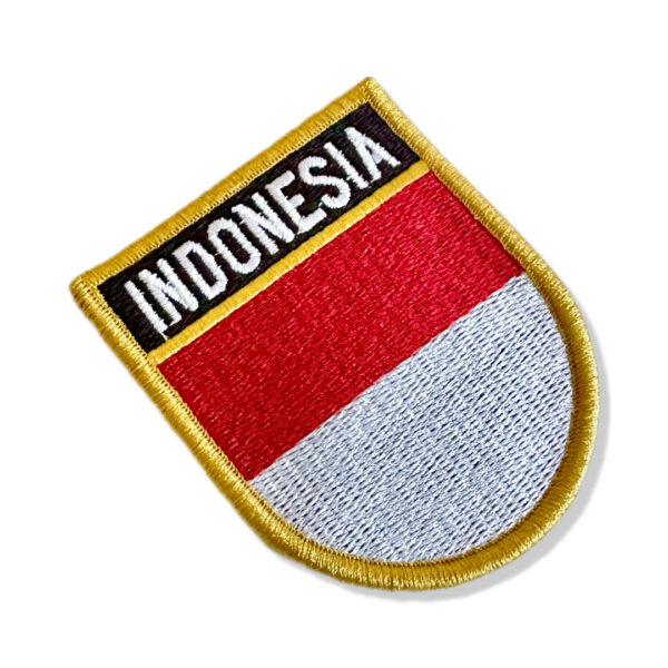 BP0419E-001 Bandeira Indonésia Patch Bordado 6,8x8cm - Imagem 3