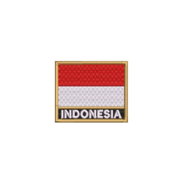 BP0419N-001 Bandeira Indonésia Patch Bordado 7,5x6,3cm - Imagem 7