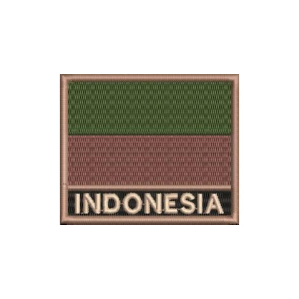 BP0419N-003 Bandeira Indonésia Patch Bordado 7,5x6,3cm - Imagem 7