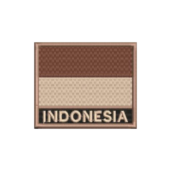 BP0419N-004 Bandeira Indonésia Patch Bordado 7,5x6,3cm - Imagem 7