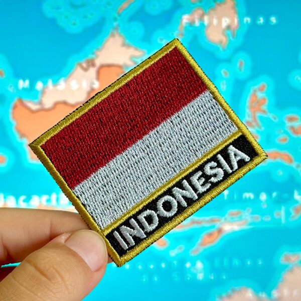BP0419N-011 Bandeira indonésia Patch Bordado 5,7x4,8cm - Imagem 2