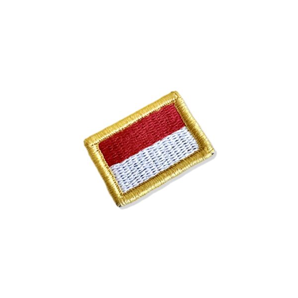 BP0419-031 Bandeira Indonésia Patch Bordado 3,8x2,5cm - Imagem 3