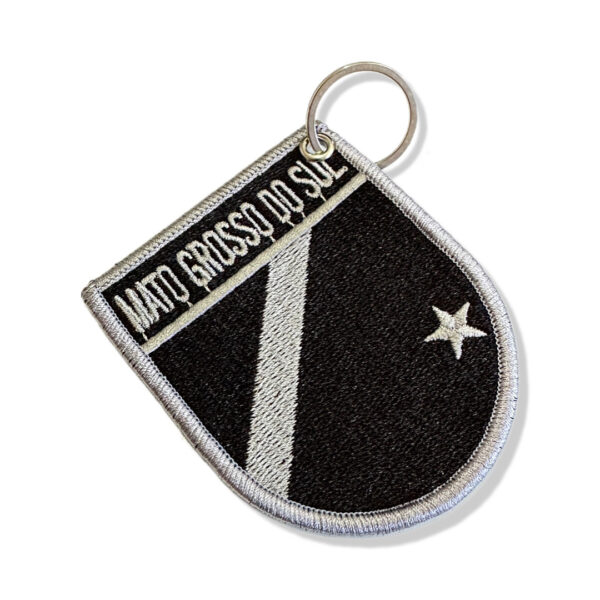 BE0011E-002 Bandeira Mato Grosso do Sul Brasil Patch Bordado 6,8x8,0cm - Imagem 5