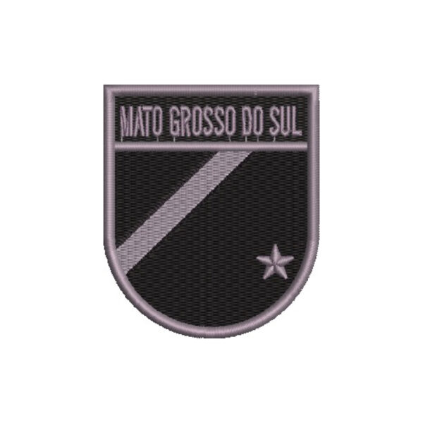 BE0011E-002 Bandeira Mato Grosso do Sul Brasil Patch Bordado 6,8x8,0cm - Imagem 7