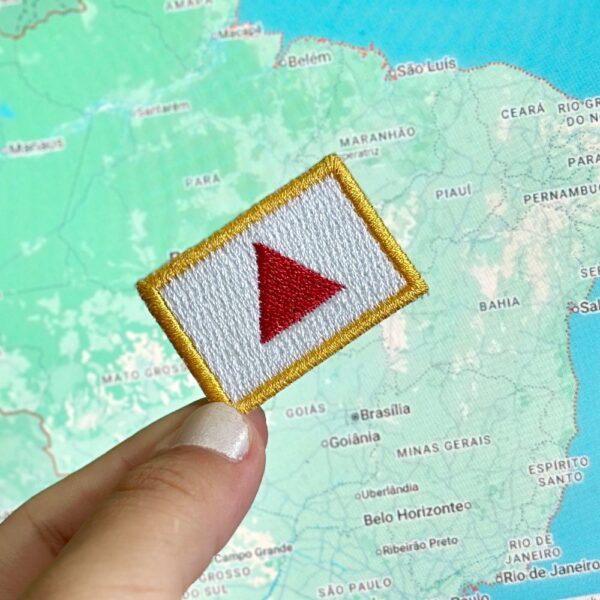 BE0048-031 Bandeira Minas Gerais Patch Bordado 3,8x2,5cm - Imagem 2