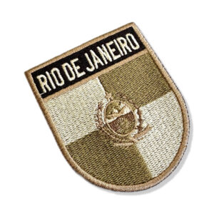 BE0136E-003 Bandeira Rio de Janeiro Brasil Patch Bordado 6,8×8,0cm