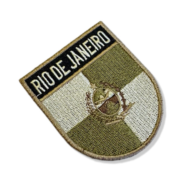 BE0136E-003 Bandeira Rio de Janeiro Brasil Patch Bordado 6,8x8,0cm - Imagem 9