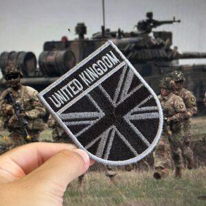 BP0001E-002 Bandeira Reino Unido Patch Bordado 6,8×8,0