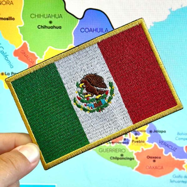 BP0050-021 México Patch Bordado 10,2x6,8cm - Imagem 2