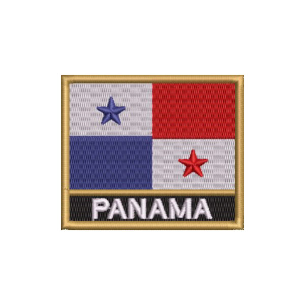 BP0102N-001 Bandeira Panamá Patch Bordado 7,5x6,3cm - Imagem 7