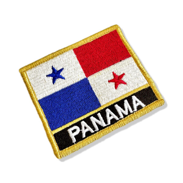 BP0102N-001 Bandeira Panamá Patch Bordado 7,5x6,3cm - Imagem 4