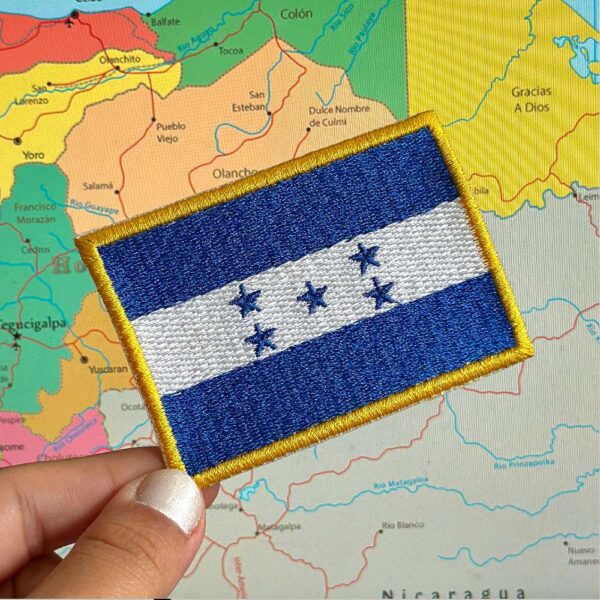BP0105-001 Bandeira Honduras Patch Bordado 7,5x5,0cm - Imagem 2