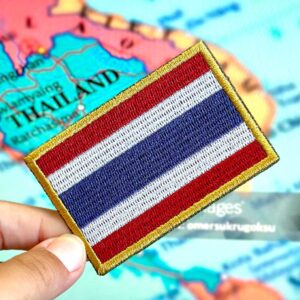 BP0206-001 Bandeira Tailândia Patch Bordada 7,5x5cm
