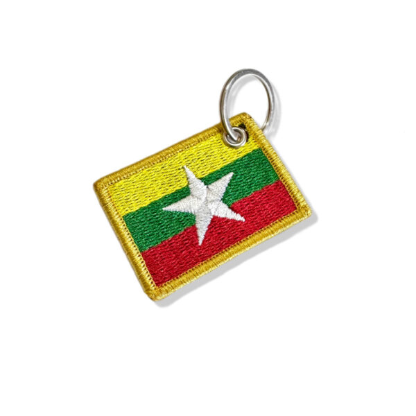 BP0412-011 Bandeira Mianmar Patch Bordado 5,7x3,8cm - Imagem 5