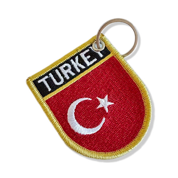 BP0428E-011 Bandeira Turquia Patch Bordado 5,7x6,8cm - Imagem 5