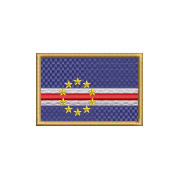 BP0434-001 Bandeira Cabo Verde Bordada 7,5x5cm - Imagem 7